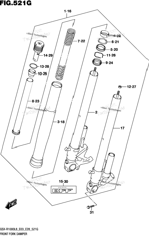Front Fork Damper (Gsx-R1000rzl8 E28)