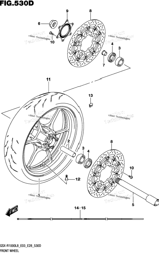 Front Wheel (Gsx-R1000al8 E03) (For Ykv)