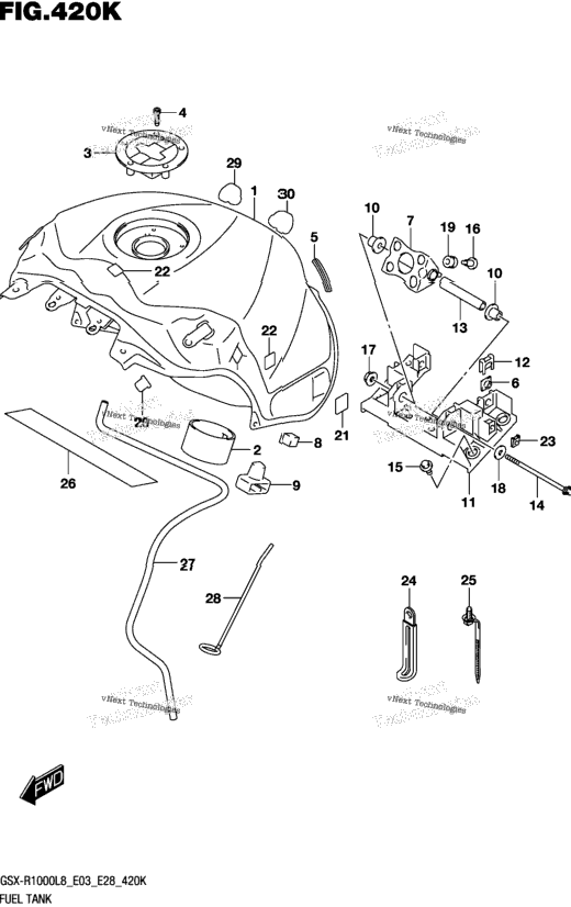 Fuel Tank (Gsx-R1000al8 E33) (For Ykv)
