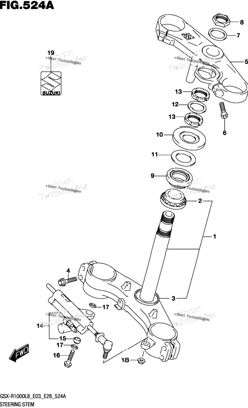 Steering Stem (Gsx-R1000l8 E03)
