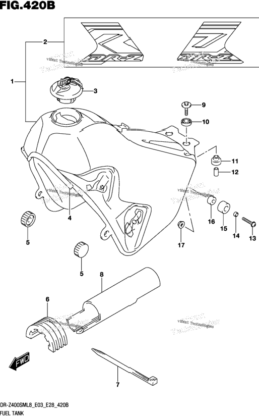 Fuel Tank (Dr-Z400sml8 E28)