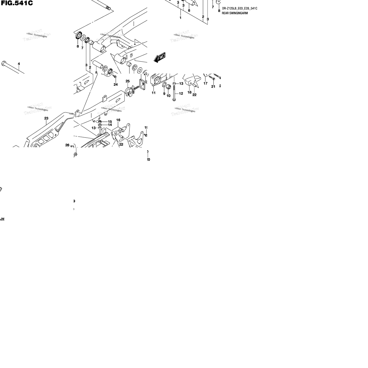 Rear Swingingarm (Dr-Z125ll8 E28)