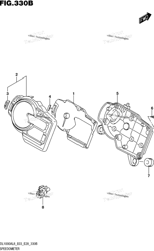 Speedometer (Dl1000al8 E28)
