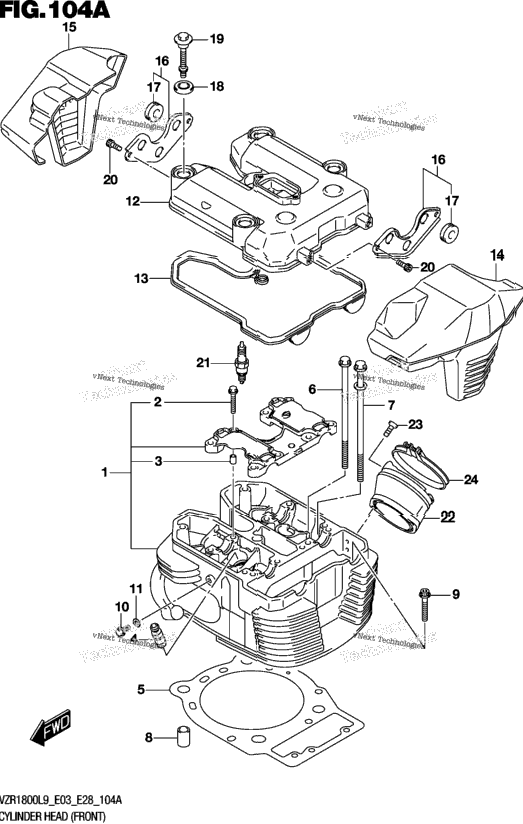 Cylinder Head (Front) (Vzr1800l9 E28)