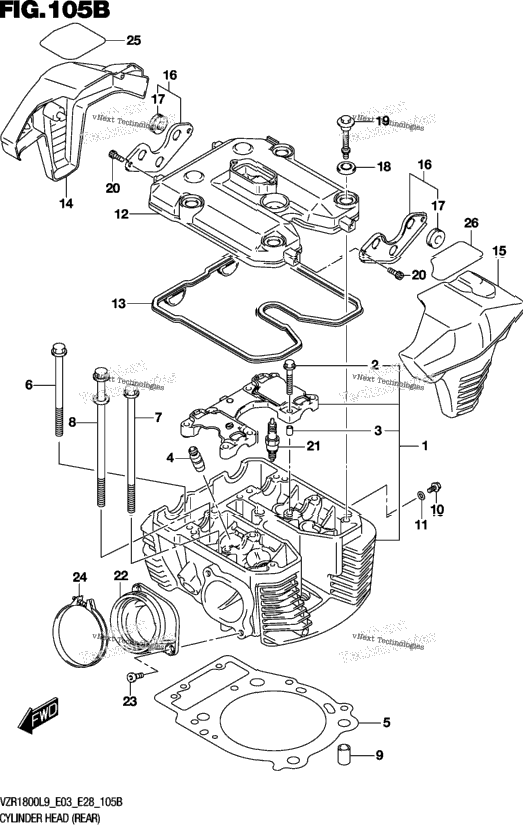Cylinder Head (Rear) (Vzr1800bzl9 E03)
