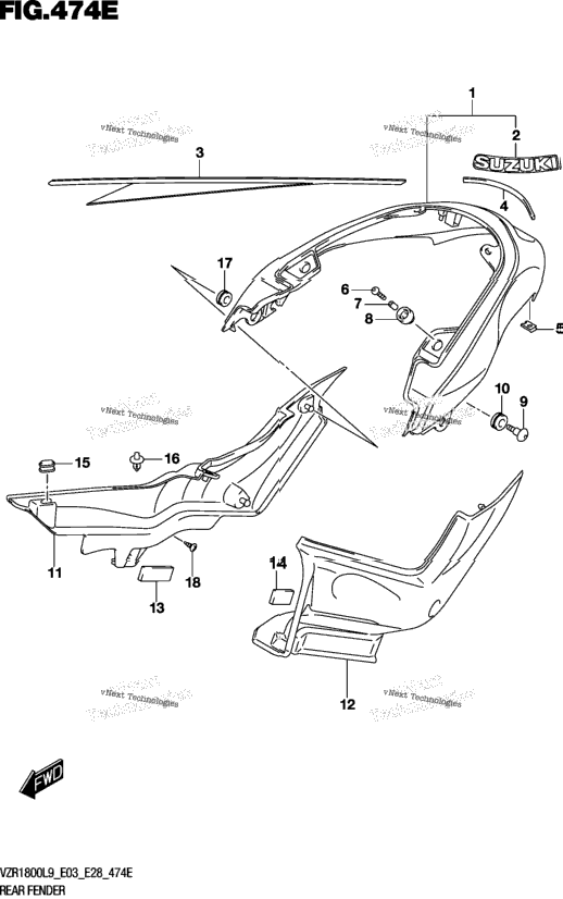 Rear Fender (Vzr1800bzl9 E28) (Av4)