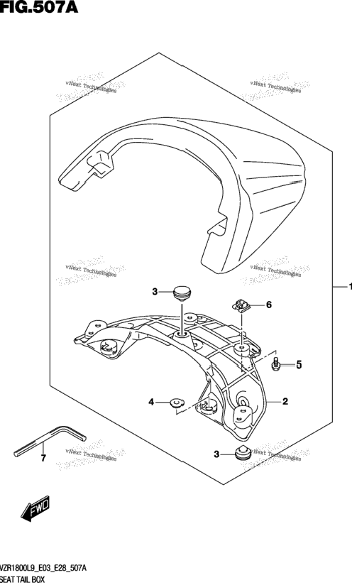 Seat Tail Box (Vzr1800l9 E28)