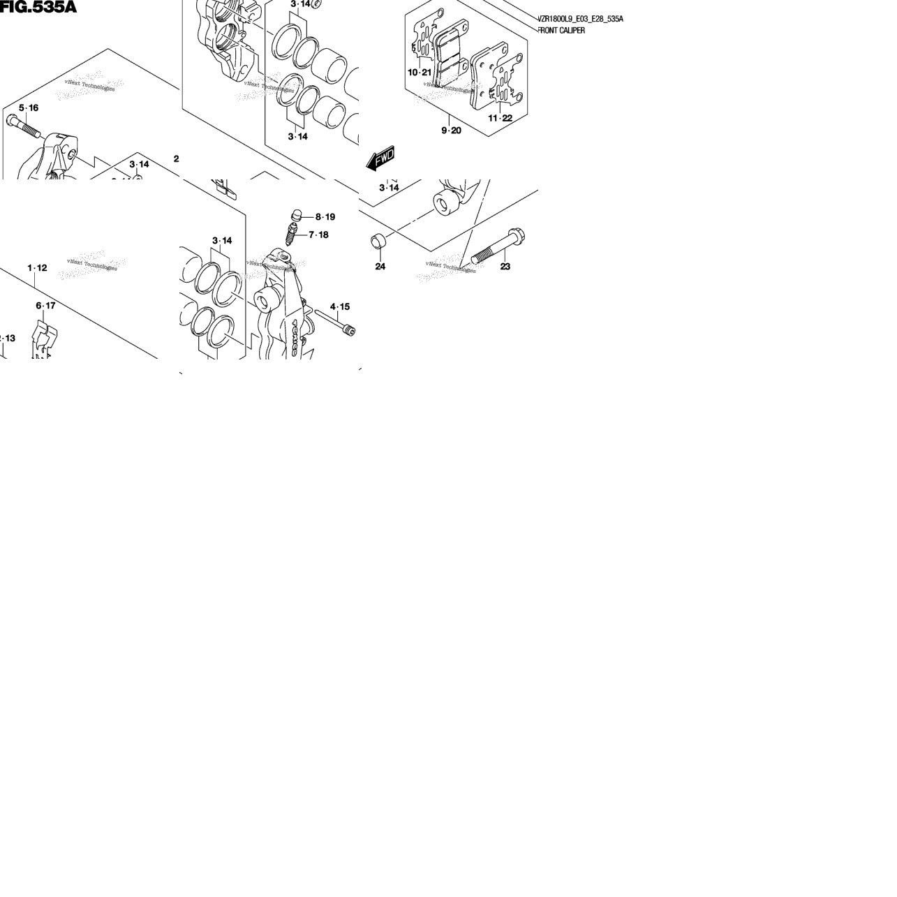 Front Caliper (Vzr1800l9 E28)