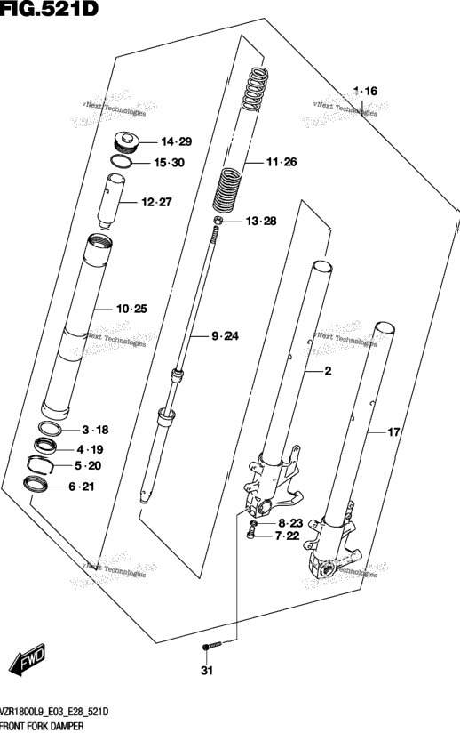 Front Fork Damper (Vzr1800bzl9 E33)