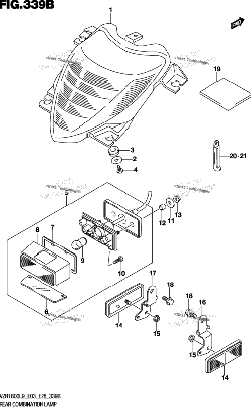 Rear Combination Lamp (Vzr1800bzl9 E03)