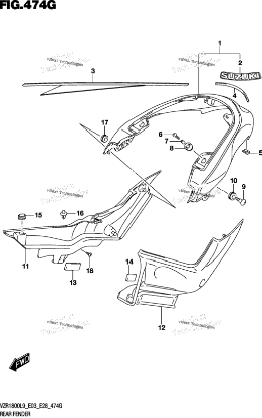 Rear Fender (Vzr1800bzl9 E33) (Av4)