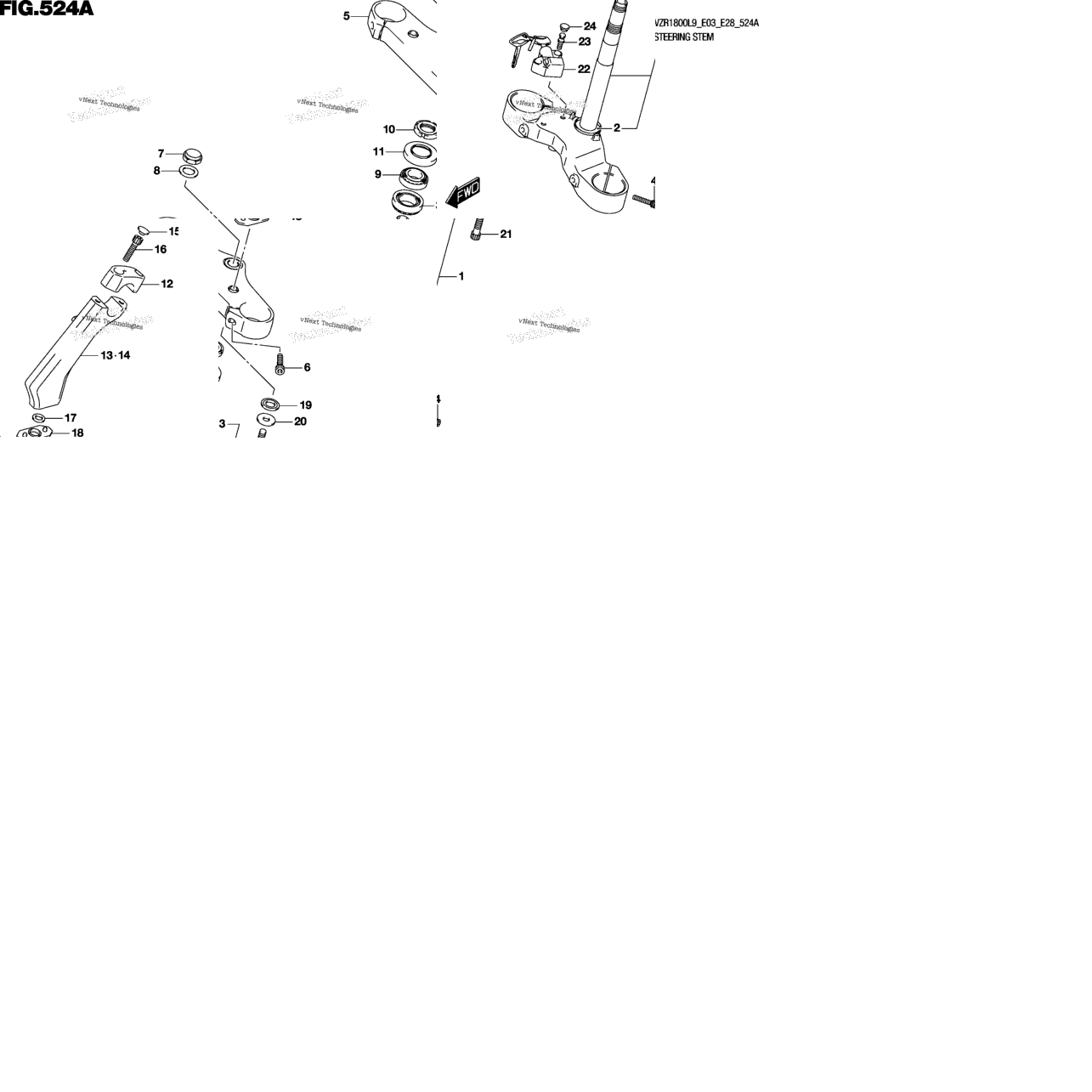 Steering Stem (Vzr1800l9 E28)