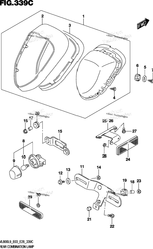 Rear Combination Lamp (Vl800l9 E33)