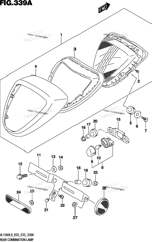 Rear Combination Lamp (Vl1500bl9 E03)