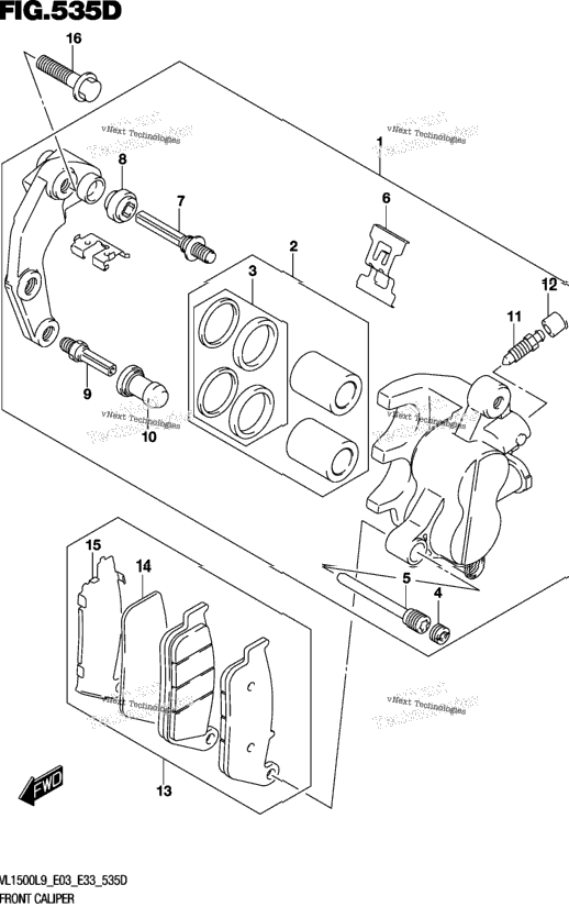 Front Caliper (Vl1500tl9 E33)