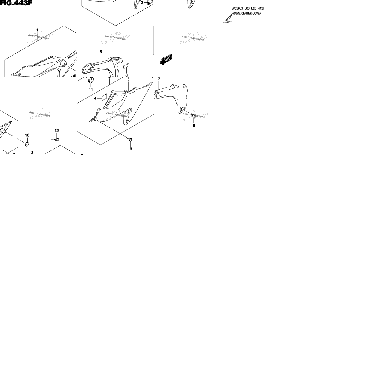 Frame Center Cover (Sv650xal9 E33)