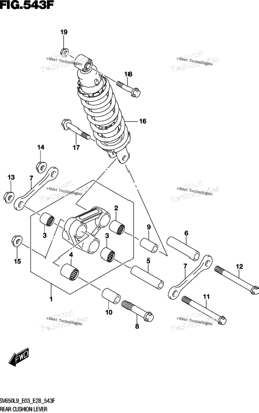 Rear Cushion Lever (Sv650xal9 E33)