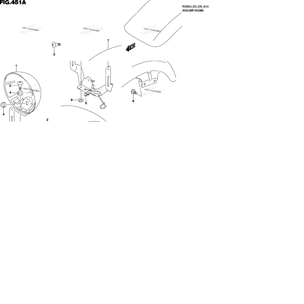 Headlamp Housing
