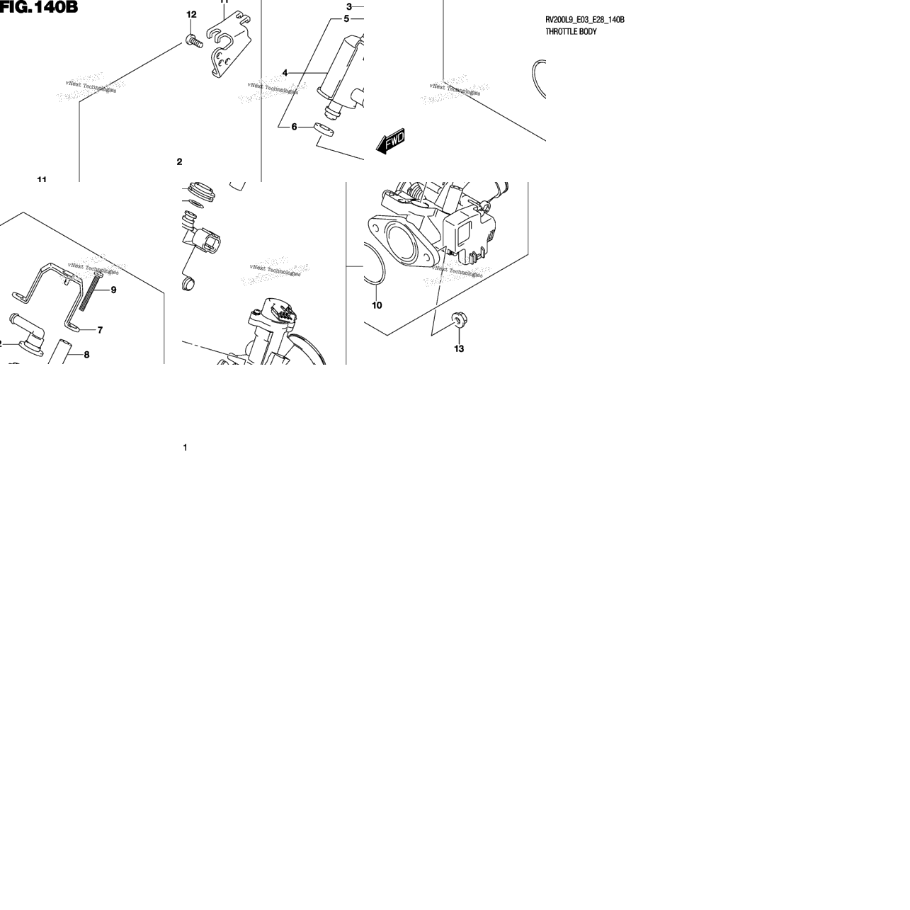 Throttle Body (Rv200l9 E28)