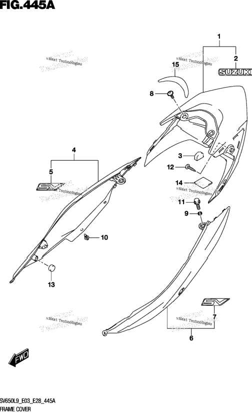 Frame Cover (Sv650l9 E03) (For Yvb,Qeb)
