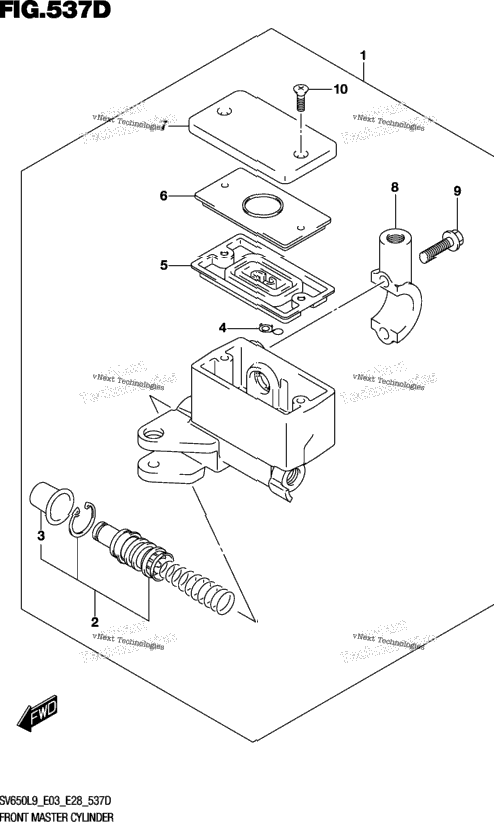 Front Master Cylinder (Sv650al9 E33)