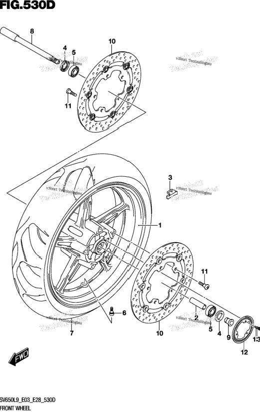 Front Wheel (Sv650al9 E33)