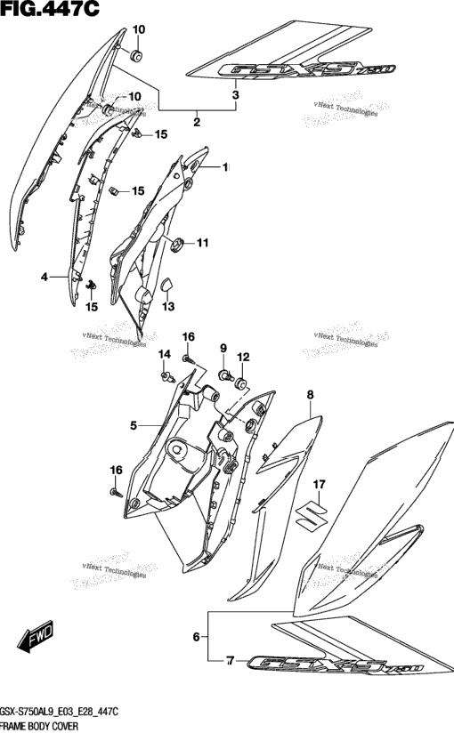 Frame Body Cover (Gsx-S750al9 E28)