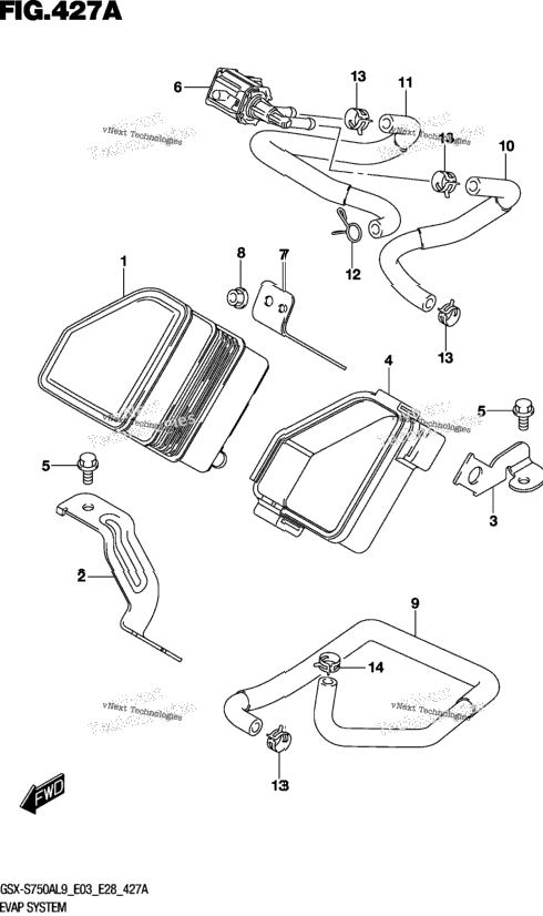 Evap System (Gsx-S750zl9 E33)