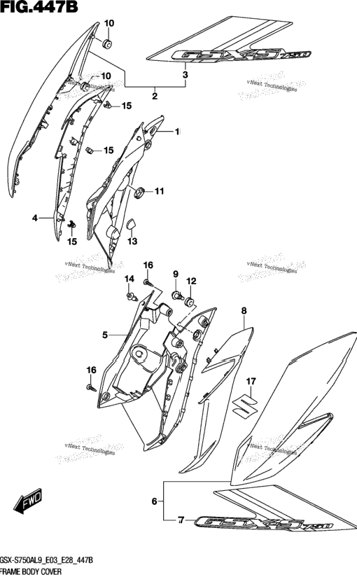 Frame Body Cover (Gsx-S750zl9 E33)