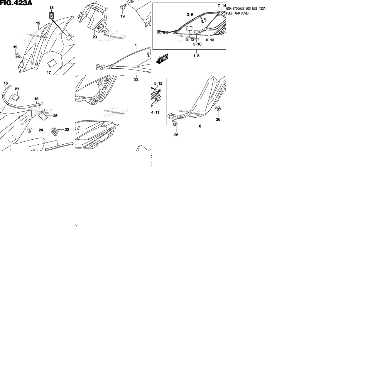 Fuel Tank Cover (Gsx-S750zl9 E03)