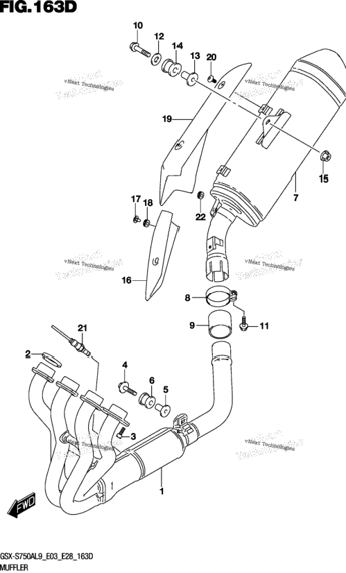 Muffler (Gsx-S750yal9 E28)