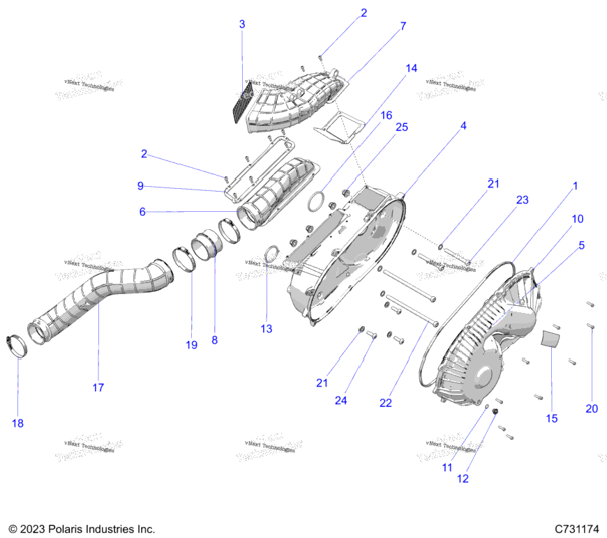 Drive Train, Clutch Cover And Ducting