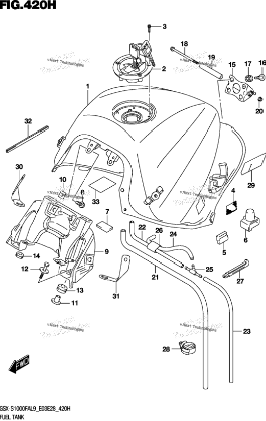 Fuel Tank (Gsx-S1000fzal9 E28)