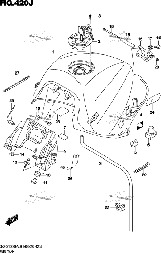 Fuel Tank (Gsx-S1000fzal9 E33)