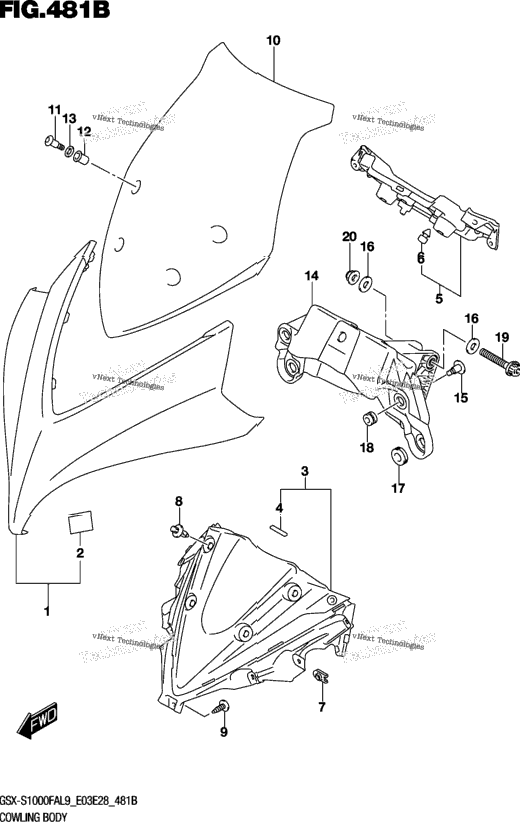 Cowling Body (Gsx-S1000fal9 E28)