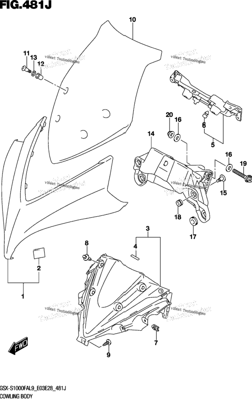 Cowling Body (Gsx-S1000fzal9 E33)
