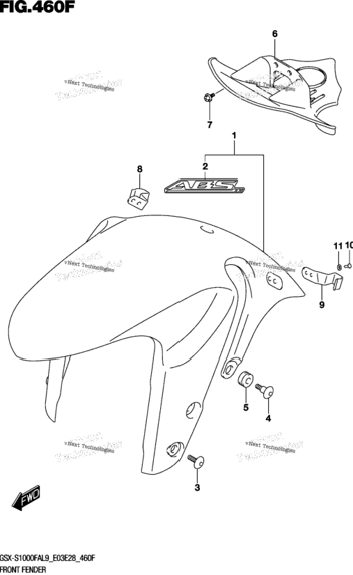 Front Fender (Gsx-S1000fyal9 E33)