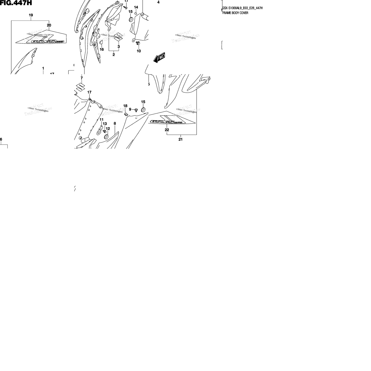 Frame Body Cover (Gsx-S1000azl9 E28)