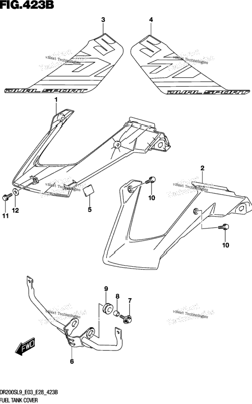 Fuel Tank Cover (Dr200sl9 E28)