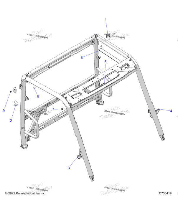 Chassis, Cab Frame Area, & Brake Edge Cover R24mas57ck/C9