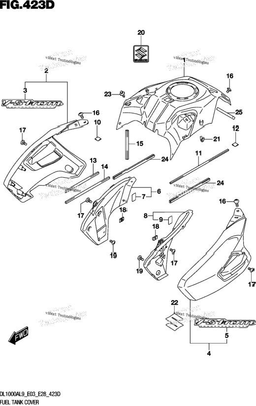 Fuel Tank Cover (Dl1000al9 E03)