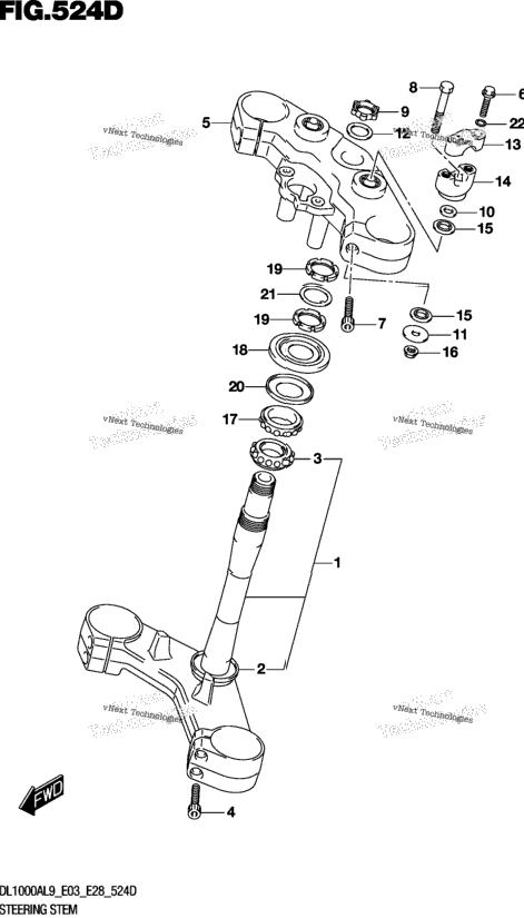 Steering Stem (Dl1000al9 E03)