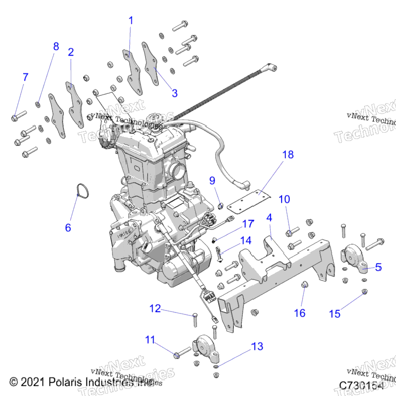 Engine, Transmission Mounting & Long Block
