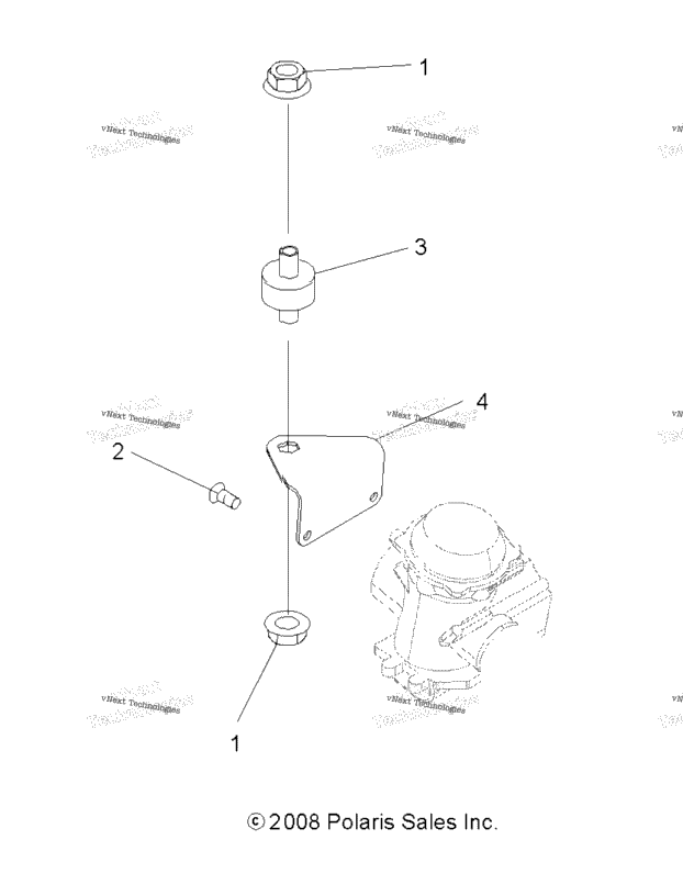Engine, Carburetor Bracket