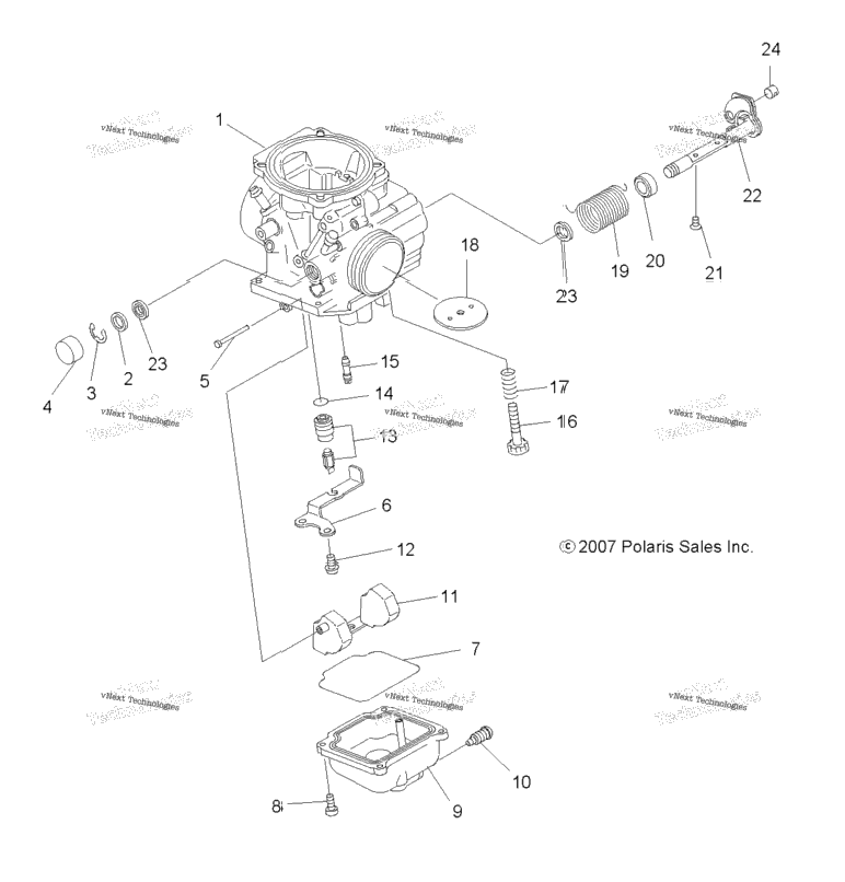 Engine, Carburetor, Lower