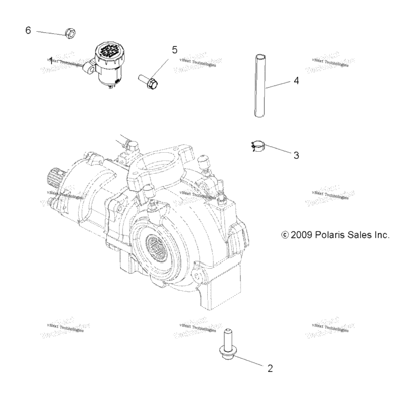 Drive Train, Gearcase Mounting, Front