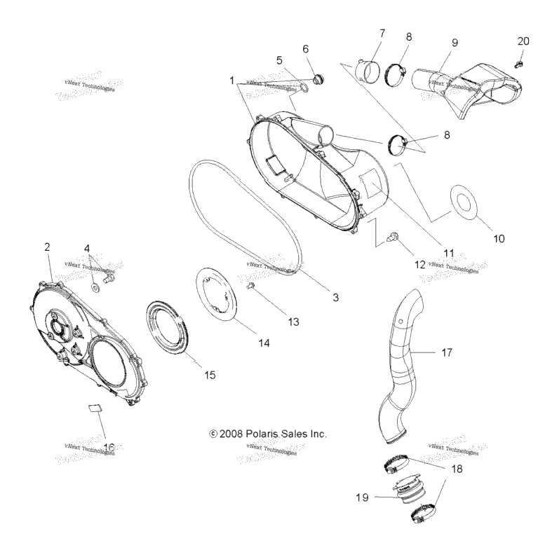 Body, Clutch Cover & Ducting