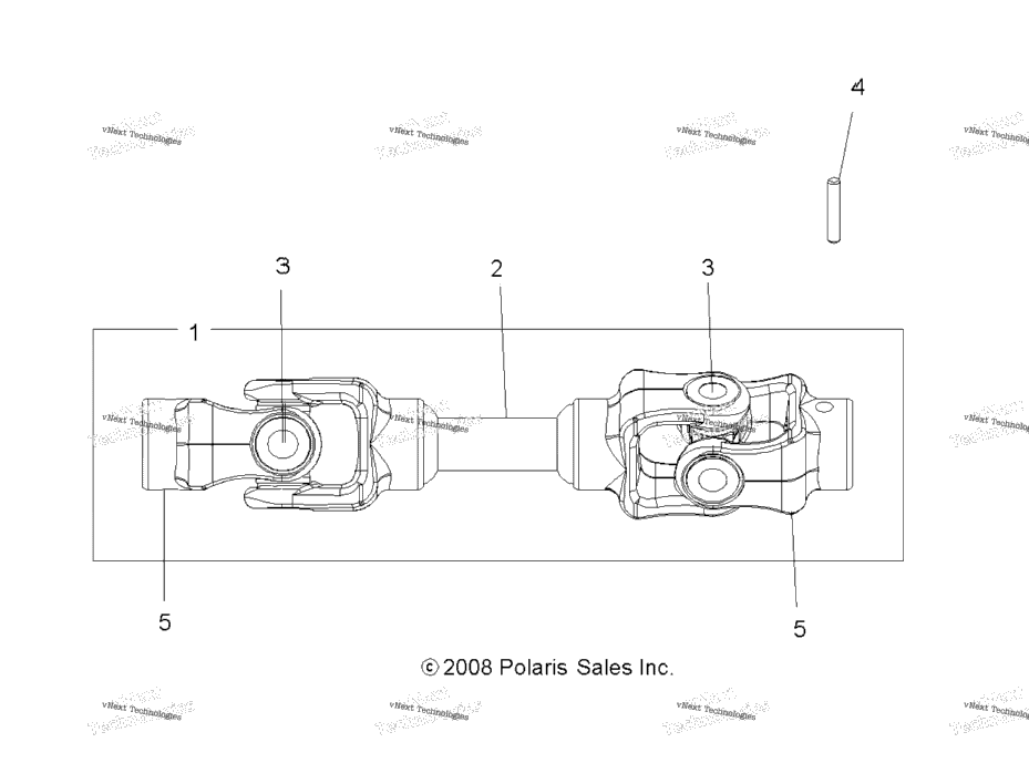 Drive Train, Mid Prop Shaft