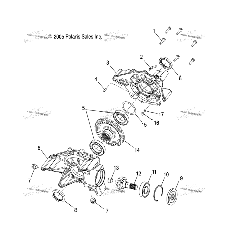Drive Train, Rear Gearcase Internals