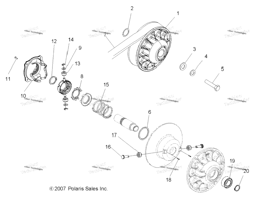 Drive Train, Secondary Clutch